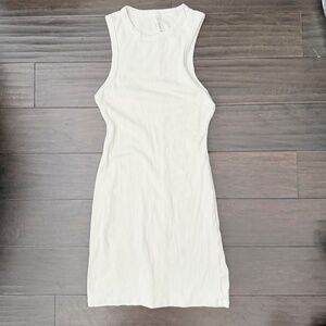 Skims Cotton Rib TANK DRESS Mini Dress Bone Off-White color Size Large